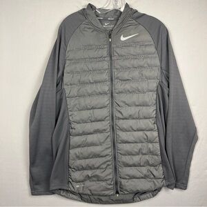 Nike Aeroloft HyperAdapt Golf Jacket Men's Large Gray Hybrid Puffer 854530-021